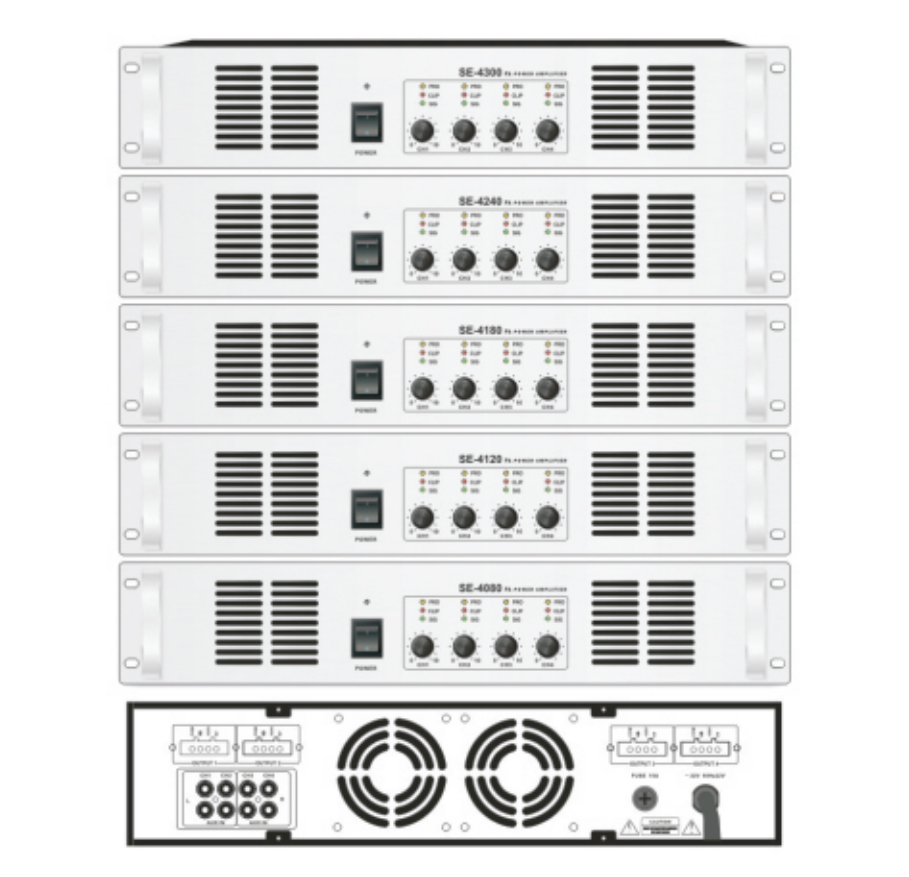 SE系列4通道纯后级定压功放